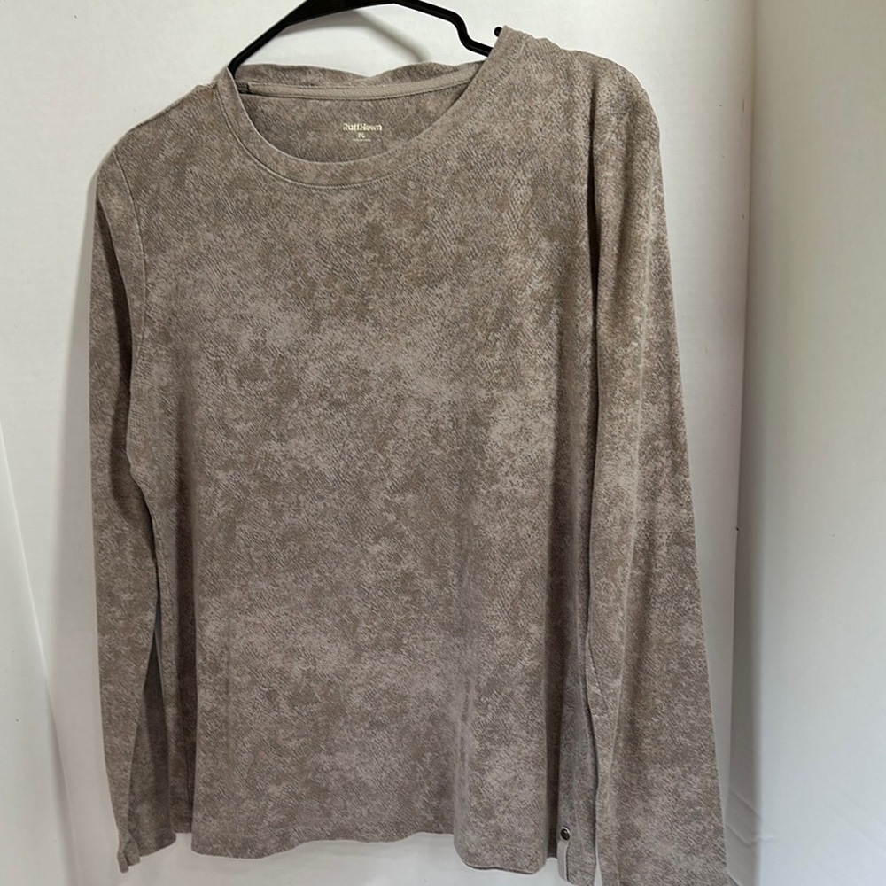 Ruff hewn brownish gray long sleeve top size petite large